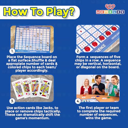 Wembley Strategy Link Board Game for Kids, Adults & Family | Card and Board Game for 2–12 Players | Educational Strategy Game for Age 7+ | Fun Party & Indoor Activity Toy Gift Set - Image 5