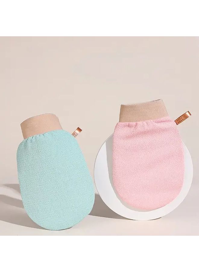 4 Pack Bath Scrubber Set Exfoliating Body Scrubber For Women Light Beige Single Layer Fine Mesh Shower Personal Hygiene Care Routine Pink Green Blue Gray - Image 5