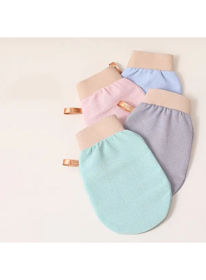 4 Pack Bath Scrubber Set Exfoliating Body Scrubber For Women Light Beige Single Layer Fine Mesh Shower Personal Hygiene Care Routine Pink Green Blue Gray - Image 4
