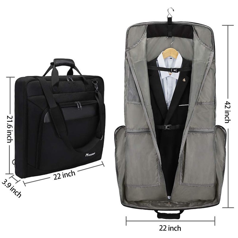 Modoker Suit Luggage Garment Bag with Shoulder Strap, Suit Carry on Bag Hanging Suitcase Garment Bags for Men Women Business Travel - Image 5