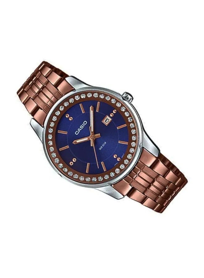 Casio Enticer Blue Dial Timekeeping Ladies Watch- LTP-1358R-2A - Image 2