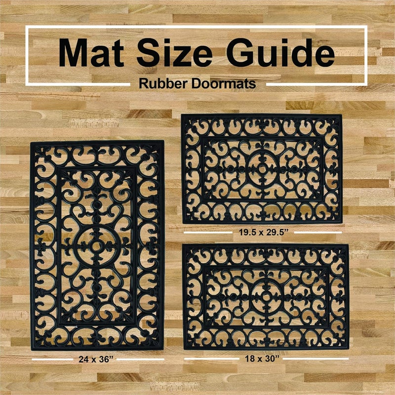 DII Rubber Doormats Collection All Weather, 18x30, Knobby - Image 2