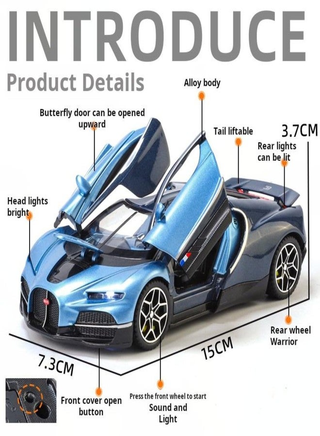 Mashes Metal Diecast Bugatti Tourbillon Car Model 1:32 Scale Pull Back Toy Car with Light & Sound Premium Sports Car Model for Kids & Collectors [Color As Per Stock] - Image 2