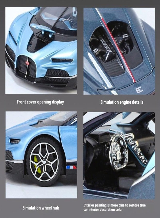 Mashes Metal Diecast Bugatti Tourbillon Car Model 1:32 Scale Pull Back Toy Car with Light & Sound Premium Sports Car Model for Kids & Collectors [Color As Per Stock] - Image 4
