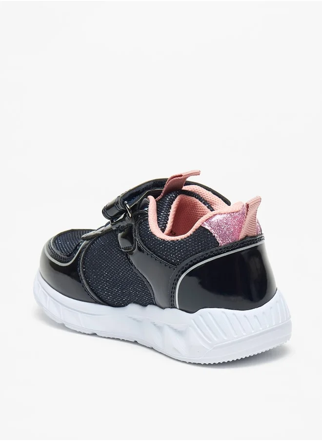 Flora Bella By Shoexpress Applique Detail Sneakers with Hook and Loop Closure