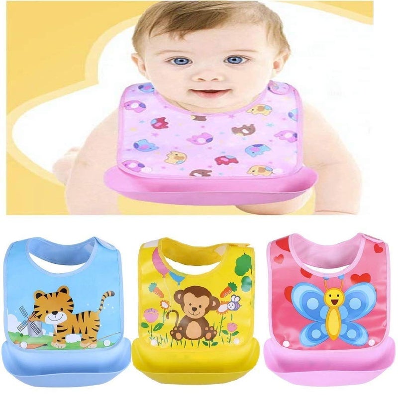 BabyGo Silicone Baby Feeding Bib with Pocket | Waterproof Food Catcher Bib for Babies, Infants & Toddlers | Adjustable Neck | Soft, Washable & Reusable | Ideal for Self Feeding & Weaning | Pack of 1 - Image 1
