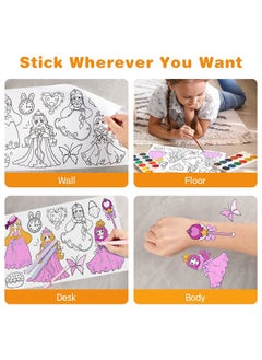 Bebiland Kids Drawing Roll with Princess Pattern Coloring Drawing Paper for DIY Painting Color Filling  - Image 4