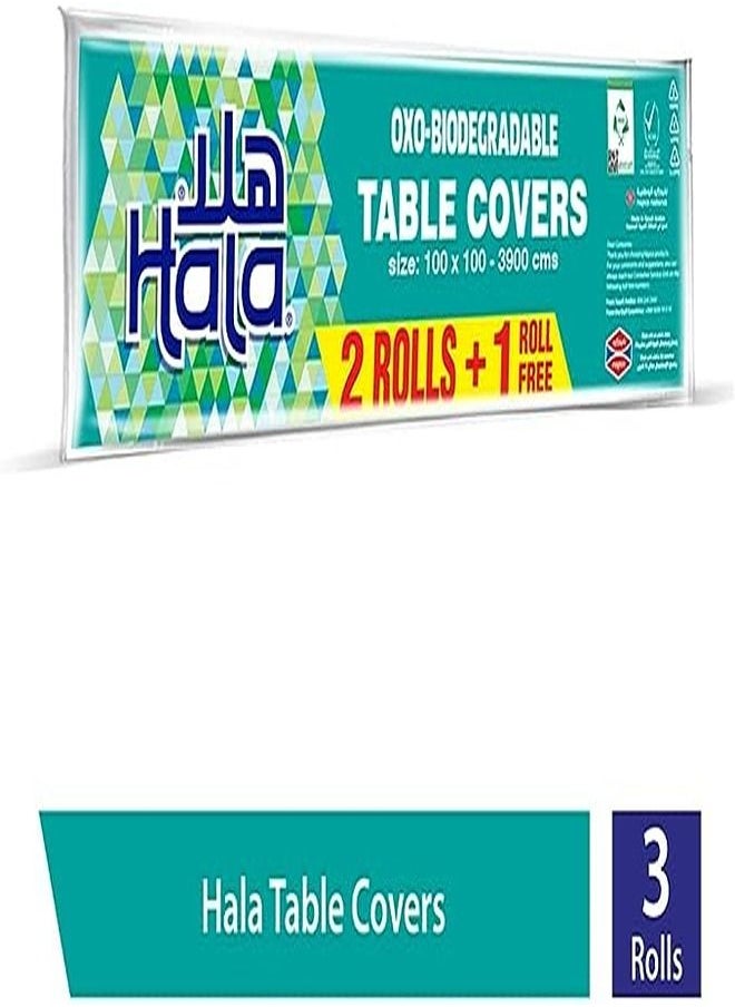 Hala Table Covers Oxo Biodegradable, 2 + 1 Mattress Table Rolls