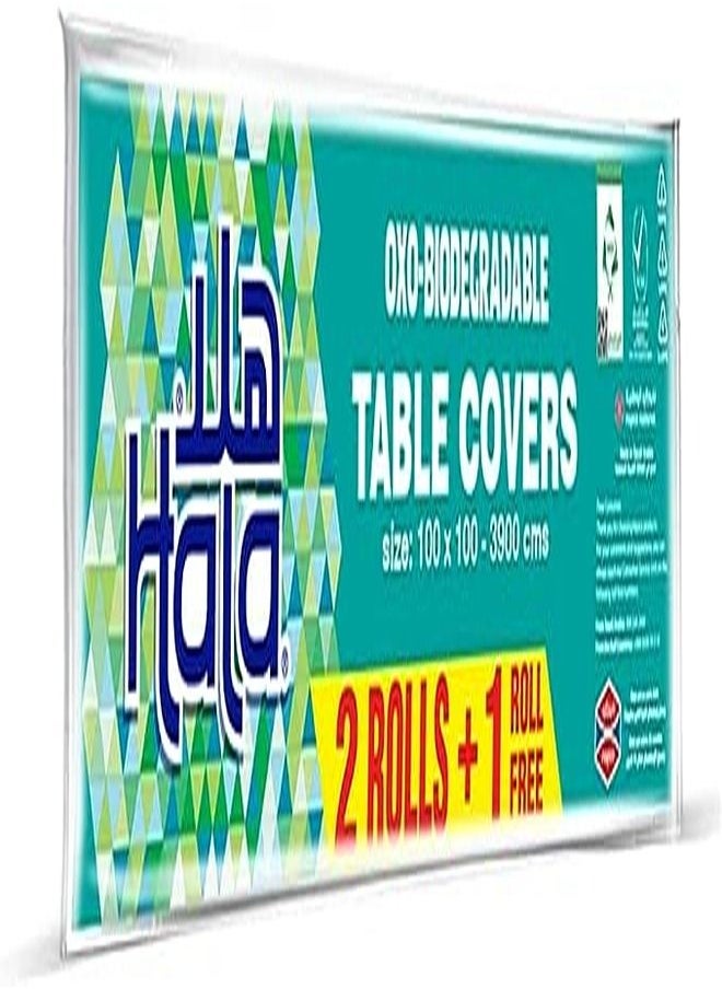 Hala Table Covers Oxo Biodegradable, 2 + 1 Mattress Table Rolls