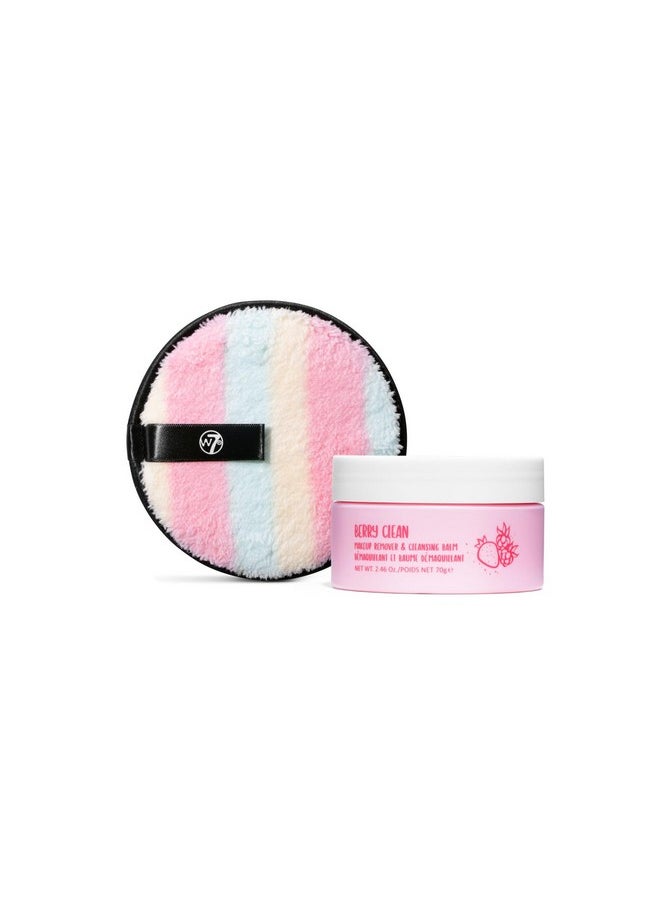 دبليو 7 W7 Extra Berry Clean - بلسم منظف للمكياج ومزيل للمكياج - قرص كوكيز مزدوج - يزيل المكياج بلطف  - Image 1