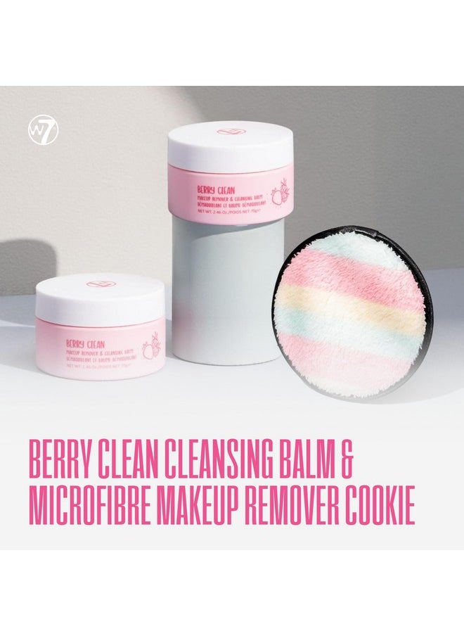 دبليو 7 W7 Extra Berry Clean - بلسم منظف للمكياج ومزيل للمكياج - قرص كوكيز مزدوج - يزيل المكياج بلطف  - Image 2
