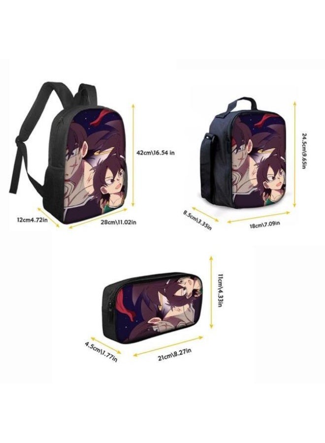 عام حقيبة الظهر المطبوعة الشائعة - مجموعة حقيبة الظهر المكونة من ثلاث قطع (يمكن استخدامها للطلاب والأطفال والأصدقاء للنزهات وتسلق الجبال وما إلى ذلك) - 5 - Image 3