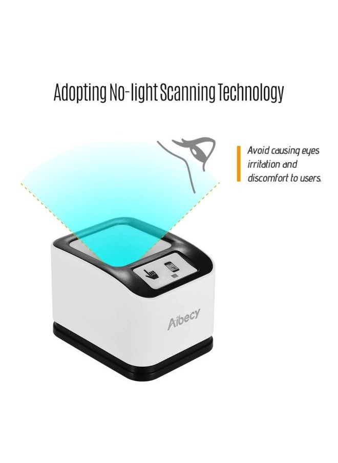 NIBEMINENT 2200 1D and 2D Bar Code Scanner Black/White  - Image 5