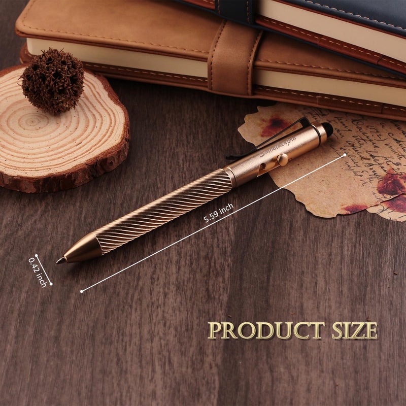 SMOOTHERPRO Bolt Action Pen with Stylus Tip, Compatible with Fisher Space SPR4 Refill and Parker Refill, Gray Ballpoint Stylus Pen for Touch Screen - Image 2