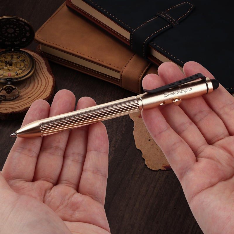 SMOOTHERPRO Bolt Action Pen with Stylus Tip, Compatible with Fisher Space SPR4 Refill and Parker Refill, Gray Ballpoint Stylus Pen for Touch Screen - Image 4