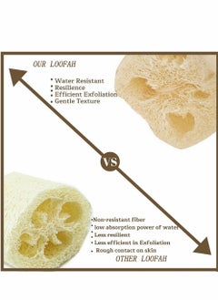 Excefore Bath Sponge, Exfoliating Loofah Pads body Scrubber, All Natural Bath and Shower Exfoliating Washcloth and Loofa Natural Sponge for Face, Back, Body, Eco Friendly, and Biodegradable  - Image 5