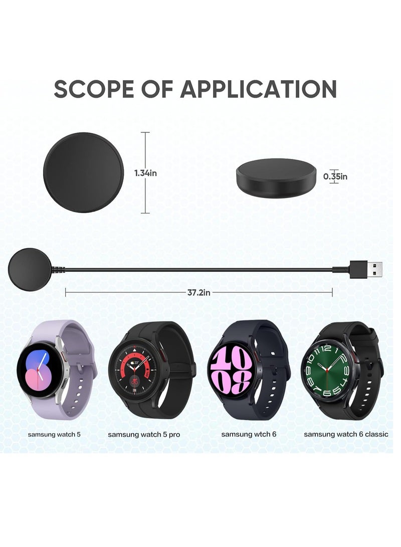 USB A Charger Cable Dock for Samsung Galaxy Watch 7/6/5/4/Galaxy Watch Active 2/Active 1, Replacement Charging Cable for Galaxy Watch 7/6/5/4/Active 2 Smart Watch( Not For Galaxy Watch 3/2/1) - Image 4