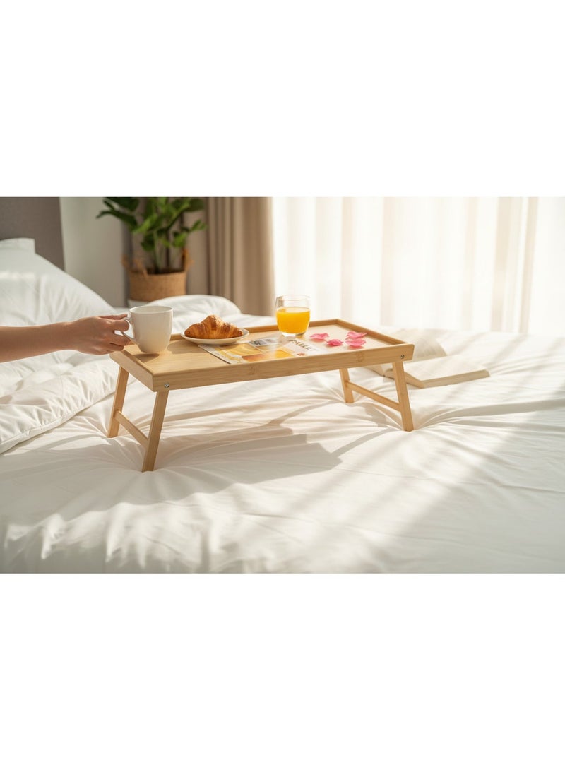 Natural wood tray with a flexible base (beige) - Image 2