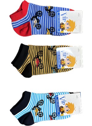 Vip 6 Pairs Boys Booties Socks