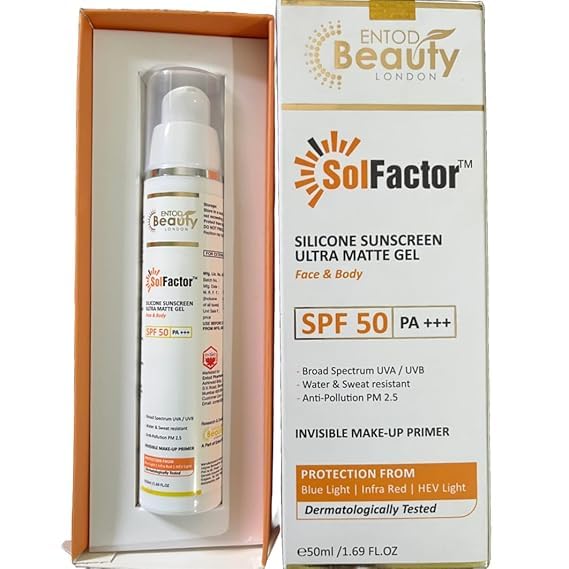 THE 9192 SolFactor Silicone Sunscreen Ultra Matte Gel SPF 50 PA  OilFree LongLasting Protection 50ml - Image 2