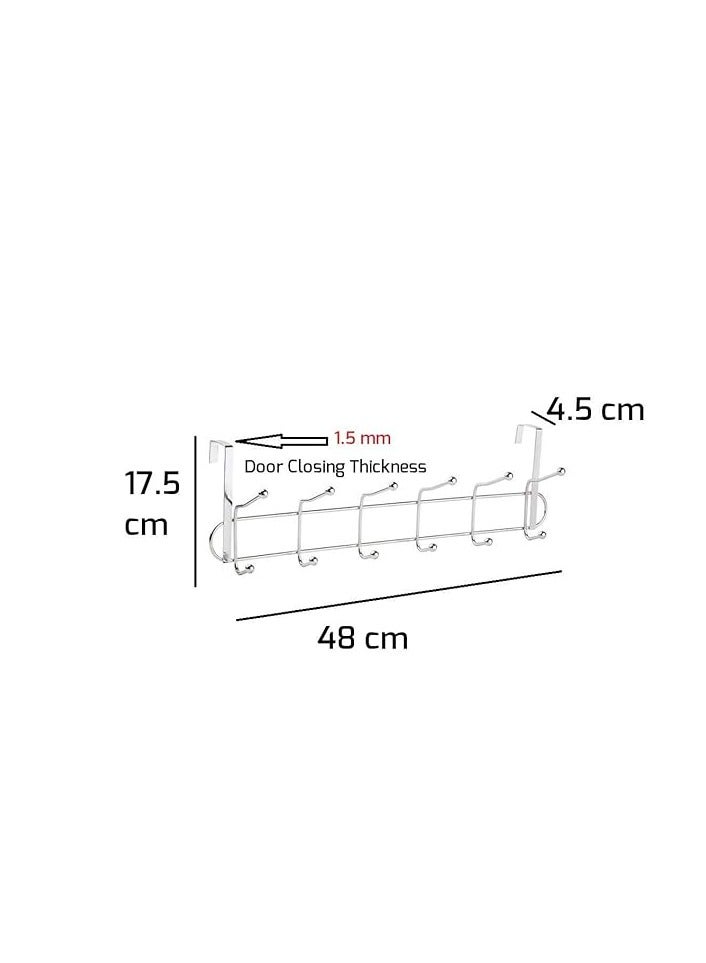 علاقة حائط مناسبة للغرفة والمطبخ والحمام (لمسة نهائية كروم معدنية، فضي)، قطعة واحدة - Image 3