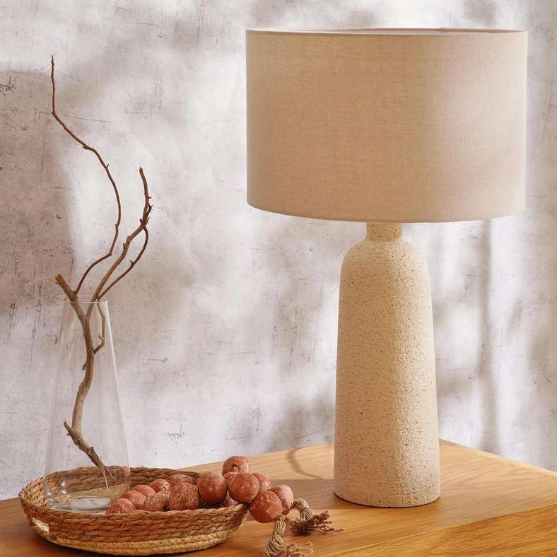 Rowdy E-27 Ceramic Table Lamp 40x40x69cm - Natural