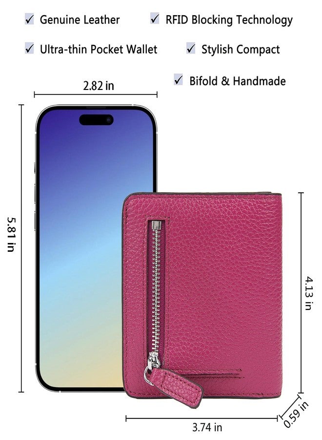 AINIMOER Small Leather Wallet for Women, Ladies Credit Card Holder RFID Blocking Women's Mini Bifold Pocket Purse, Purple Rfid Blocking, One size - Image 5