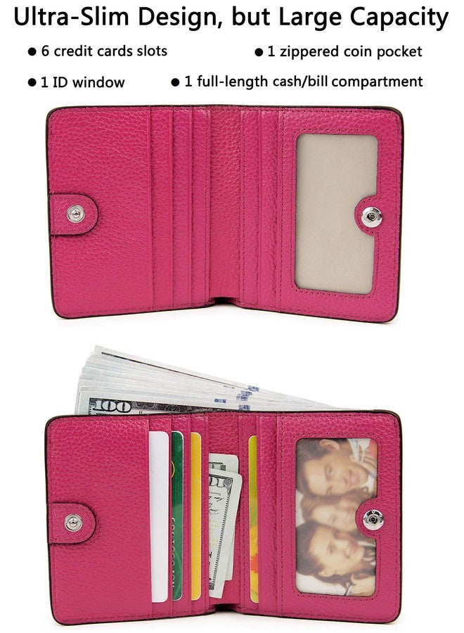 AINIMOER Small Leather Wallet for Women, Ladies Credit Card Holder RFID Blocking Women's Mini Bifold Pocket Purse, Purple Rfid Blocking, One size - Image 2