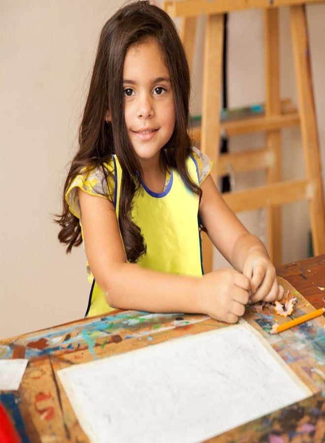 AOPRIE Art Smock Painting Apron Colorful Waterproof Artist Smock Artist Painting Aprons with Long Sleeve Blue Red Yellow, 4 Pack - Image 2