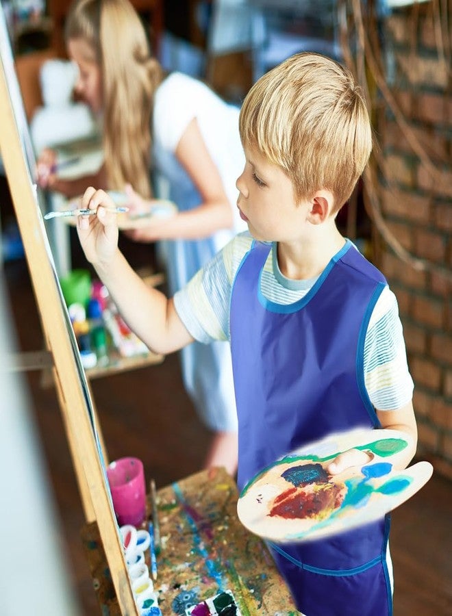 AOPRIE Art Smock Painting Apron Colorful Waterproof Artist Smock Artist Painting Aprons with Long Sleeve Blue Red Yellow, 4 Pack - Image 5