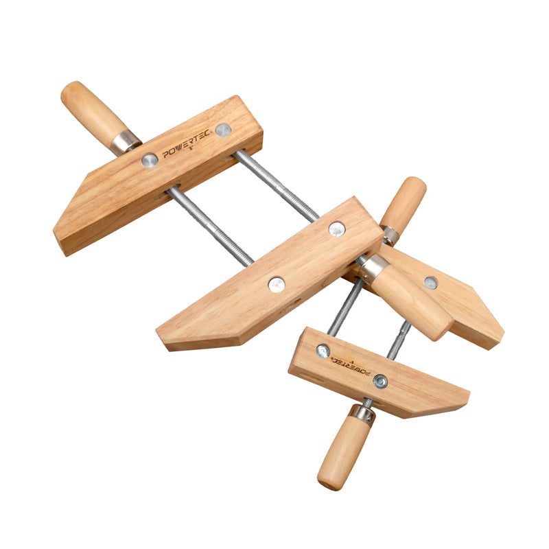 POWERTEC 71522 Wooden Handscrew Clamp â€“ 6 Inch | Hand Screw Clamps for Woodworking, 2PK - Image 3