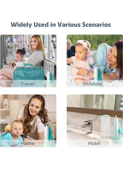 Super ZYouth Electric Bottle Brush Cleaner, Travel Bottle Cleaner Kit for Baby with Silicone Bottle, Nipple and Straw Brush, Stirring Head, Drying Rack and Storage Box, Green  - Image 5