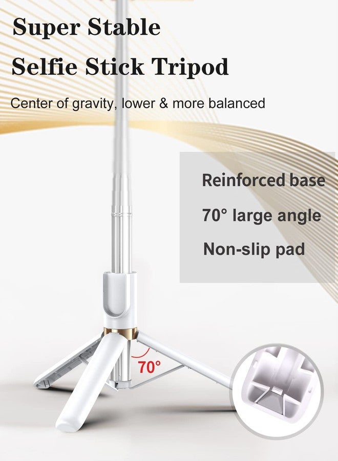 Yeaki Selfie Stick Tripod with Wireless Remote, 46'' Cellphone Selfie Stick Tripod with LED Fill Light, for iPhone 16/15/14/14 pro/13/13 Pro/12/11/11 Pro/XS Max/XS/XR/X/8/7 and Android Smartphone(Upgrade) - Image 2