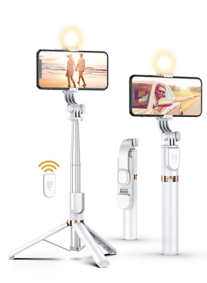 Yeaki Selfie Stick Tripod with Wireless Remote, 46'' Cellphone Selfie Stick Tripod with LED Fill Light, for iPhone 16/15/14/14 pro/13/13 Pro/12/11/11 Pro/XS Max/XS/XR/X/8/7 and Android Smartphone(Upgrade) - Image 1