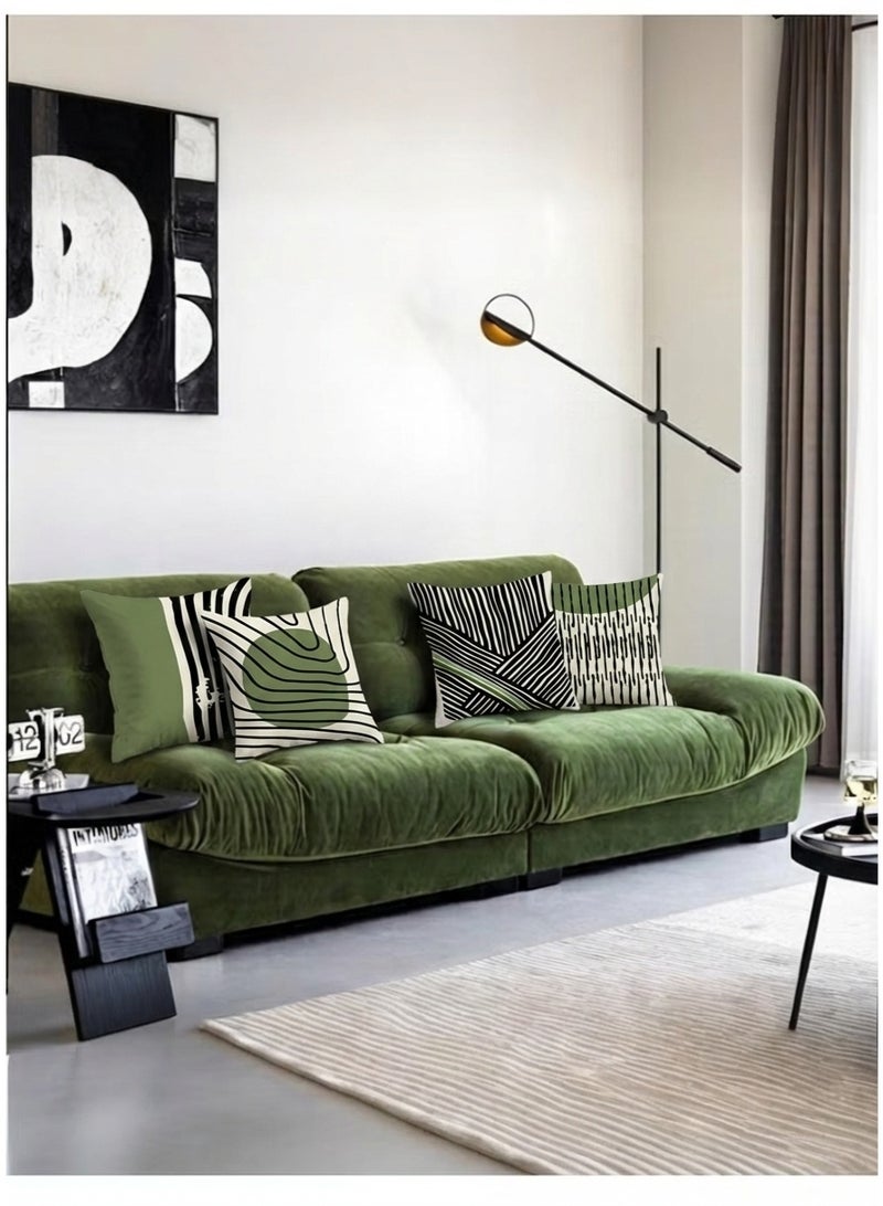 Neox 4-piece set of cushion, pillowcase, abstract modern decoration sofa pillowcase 45cm x 45cm, living room sofa car sofa bed pillowcase 18x18 inches (double-sided pattern) - Image 2