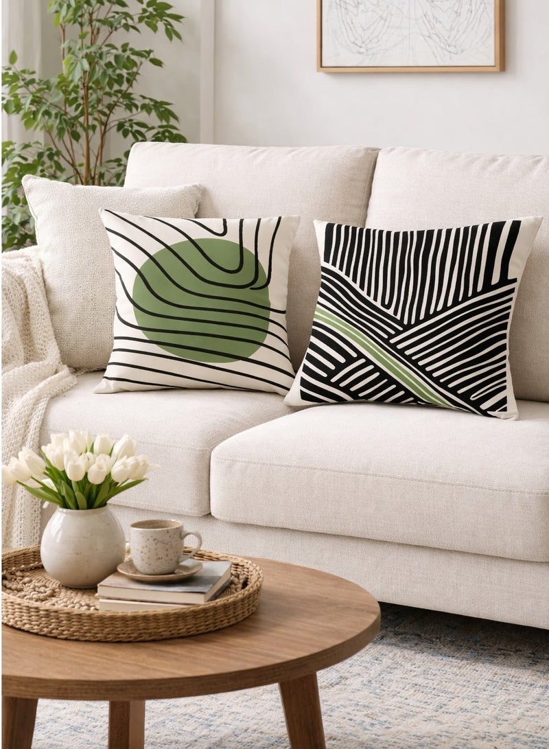 Neox 4-piece set of cushion, pillowcase, abstract modern decoration sofa pillowcase 45cm x 45cm, living room sofa car sofa bed pillowcase 18x18 inches (double-sided pattern) - Image 3