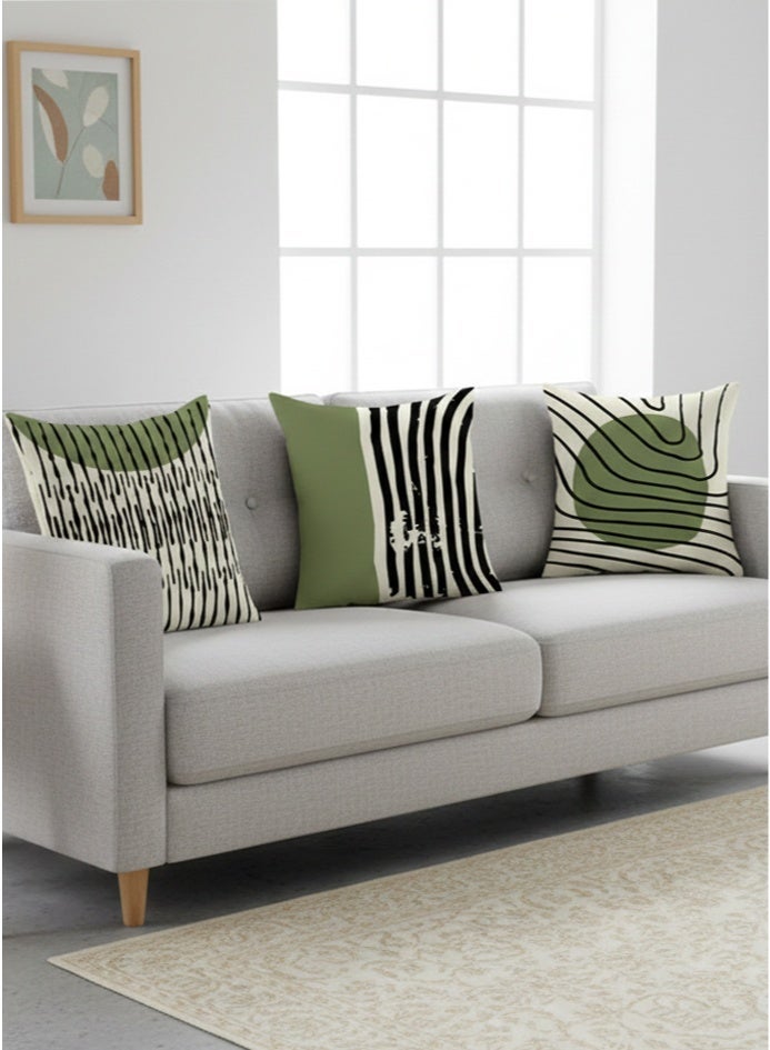 Neox 4-piece set of cushion, pillowcase, abstract modern decoration sofa pillowcase 45cm x 45cm, living room sofa car sofa bed pillowcase 18x18 inches (double-sided pattern) - Image 5