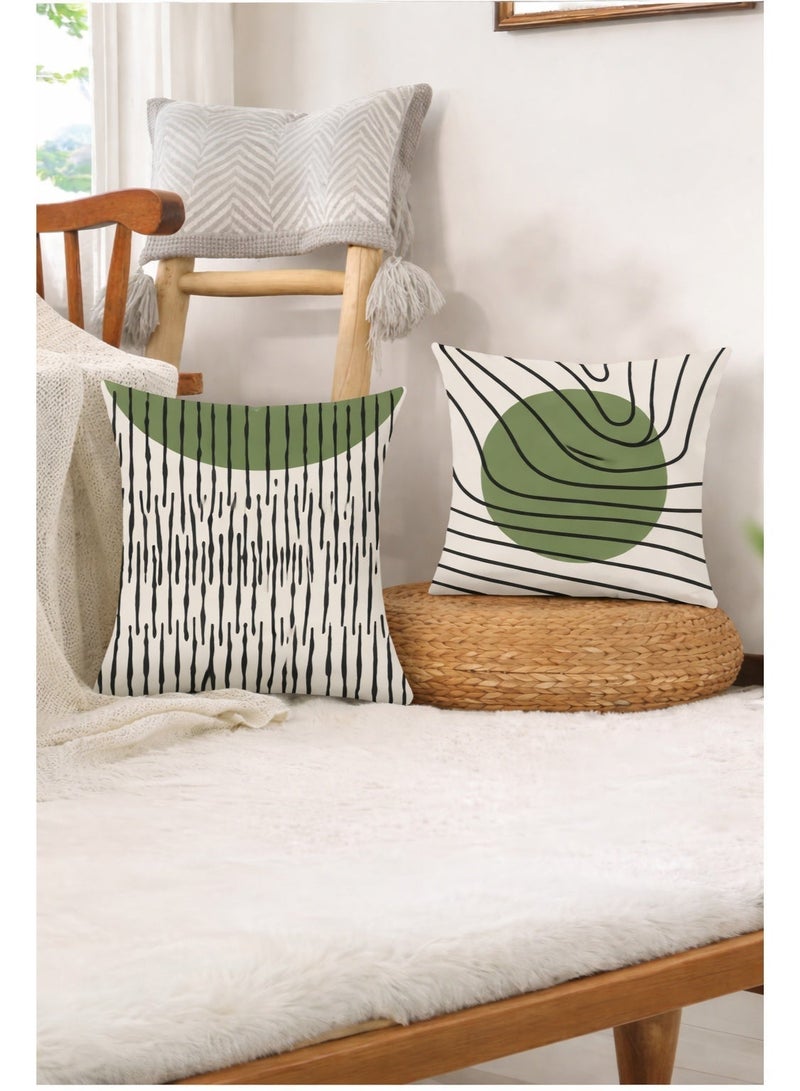 Neox 4-piece set of cushion, pillowcase, abstract modern decoration sofa pillowcase 45cm x 45cm, living room sofa car sofa bed pillowcase 18x18 inches (double-sided pattern) - Image 4