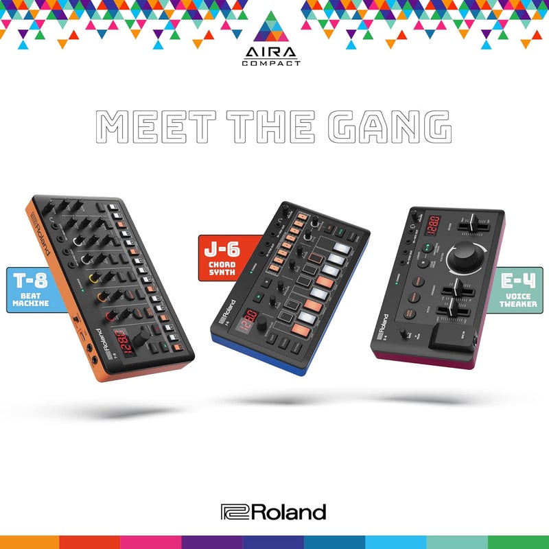 رولاند حقيبة حمل رولاند CB-RAC AIRA Compact | حقيبة مخصصة لحماية جهاز E-4 Voice Tweaker و J-6 Chord Synth و T-8 Beat Machine | تصميم انسيابي ومتين مع جيب شبكي داخلي، لون أسود - Image 4