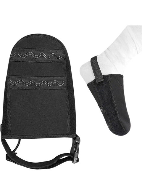 2PCS Cast Sock Toe Cover with Anti-Slip Strap, Adjustable Cast Protector Half Foot Keep Toes Warms and Clean, Protect Cast Walking Aids Boot Toe Warmer
