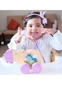 Shumee Shumee Wooden Haley Pull-Along Hippo Toy (1 Years+) | Multicolor | Eco Friendly & Safe | 100% Child Safe | No Plastic | ASTM Certified  - Image 4