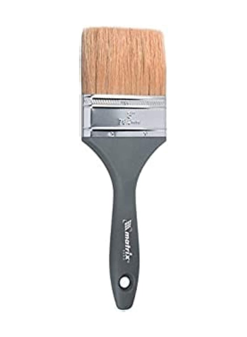 MTX Flat Brush "Euro" with Natural Bristle and Plastic Handle (1")