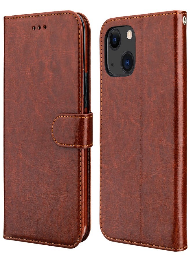Bocasal Detachable Wallet Case for iPhone 13 RFID Blocking Card Slots Holder Premium PU Leather Magnetic Kickstand Shockproof Wrist Strap Removable Flip Protective Cover 5G 6.1 inch (Brown) - Image 3