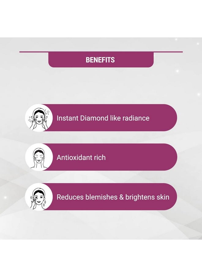 LOTUS HERBALS Radiant Diamond Cellular Radiance 5 In 1 Facial Kit | With Diamon Dust & Cinnamon | For All Skin Types | 170G  - Image 2