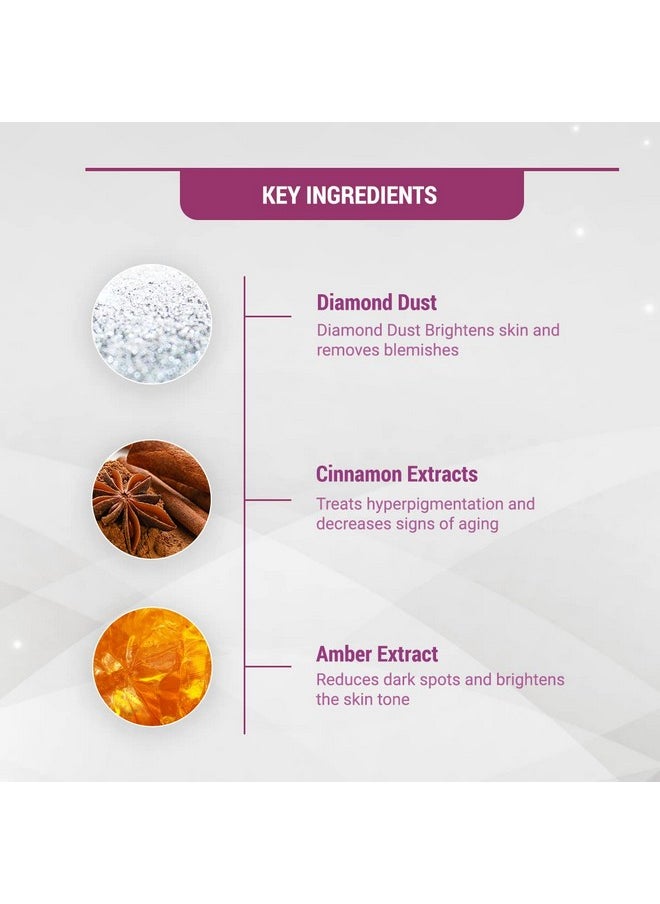 LOTUS HERBALS Radiant Diamond Cellular Radiance 5 In 1 Facial Kit | With Diamon Dust & Cinnamon | For All Skin Types | 170G  - Image 3