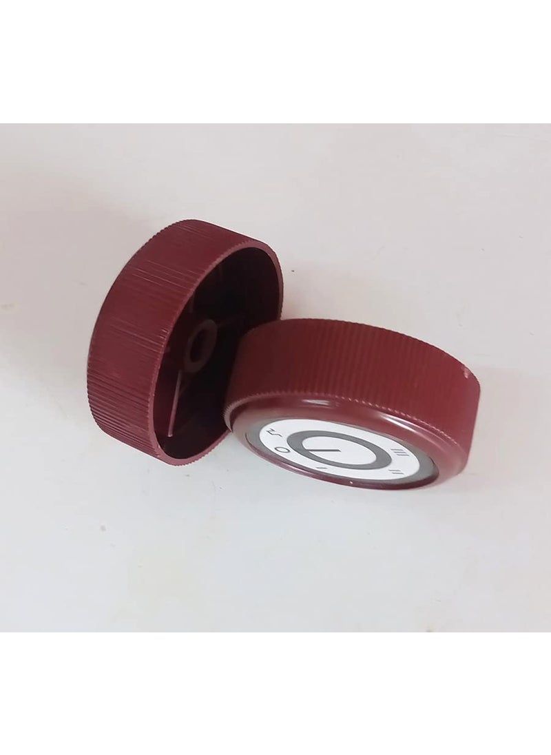 Generic Generic 2 Pcs Maroon Plastic Round Mixer Grinder Speed Control Knob  - Image 4
