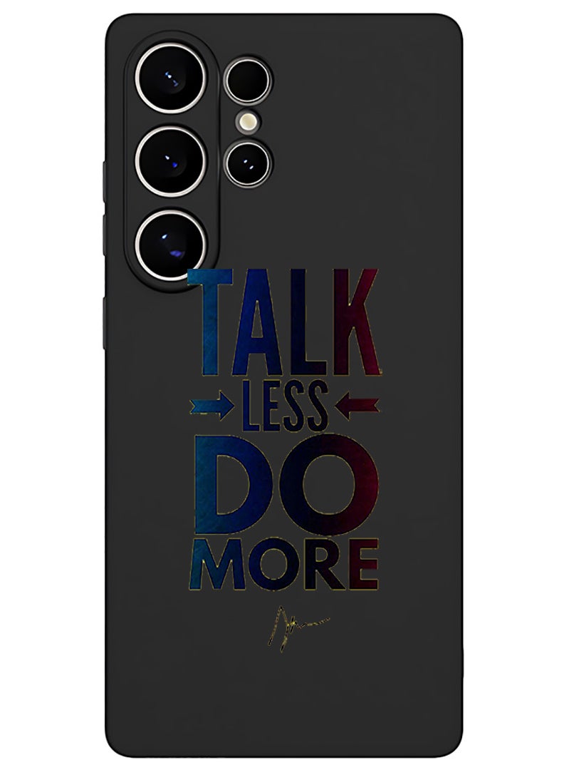 Theodor Protective Slim Fit Case Liquid Silicone Cover with Full Body Protection Anti-Scratch Shockproof Case For Samsung Galaxy S25 Ultra (Black) - talk less do more - Image 1