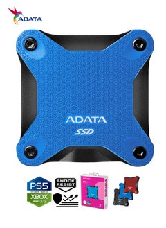 ADATA SD620 2TB External Solid State Drive | Shock Resistance SSD Compatible with PS5 XBOX for Superfast Gaming USB 3.2 Gen2x2 Type-C | Blue  - Image 1
