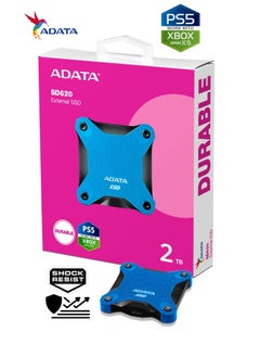ADATA SD620 2TB External Solid State Drive | Shock Resistance SSD Compatible with PS5 XBOX for Superfast Gaming USB 3.2 Gen2x2 Type-C | Blue  - Image 2