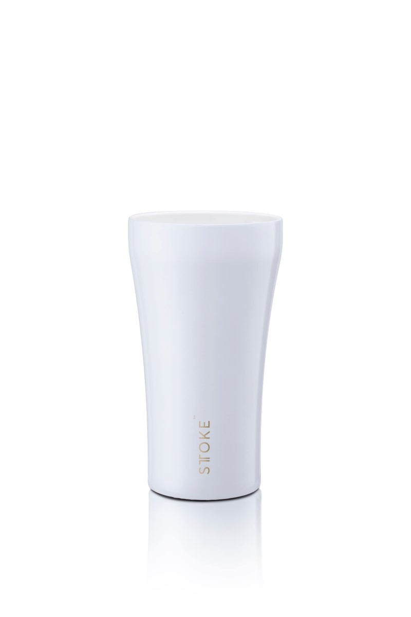 Sttoke Leakproof Ceramic Reusable Coffee Cup 12 oz - Angel White SLP12AW0620 0 - Image 1